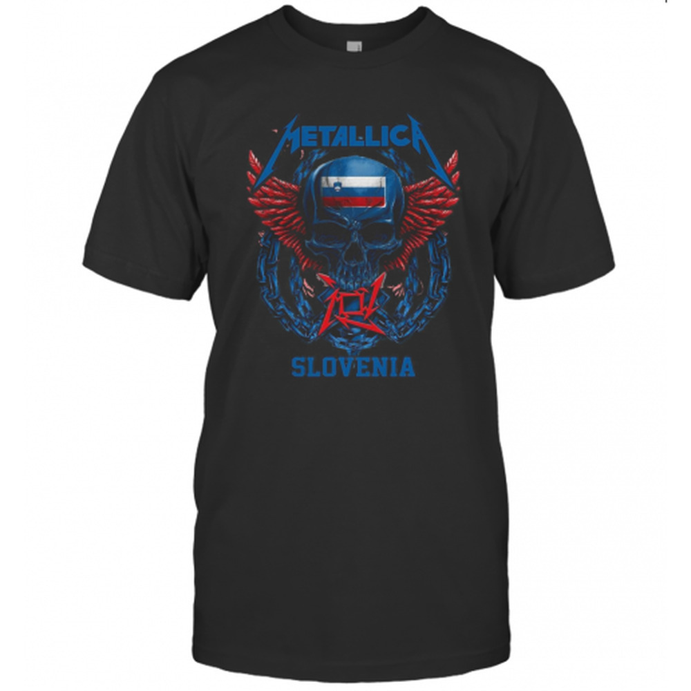 Skull Metallica Slovenia Flag T-Shirt
